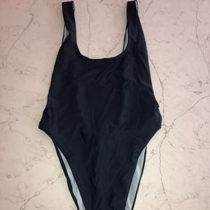 Aerie hi-cut swimsuit navy S